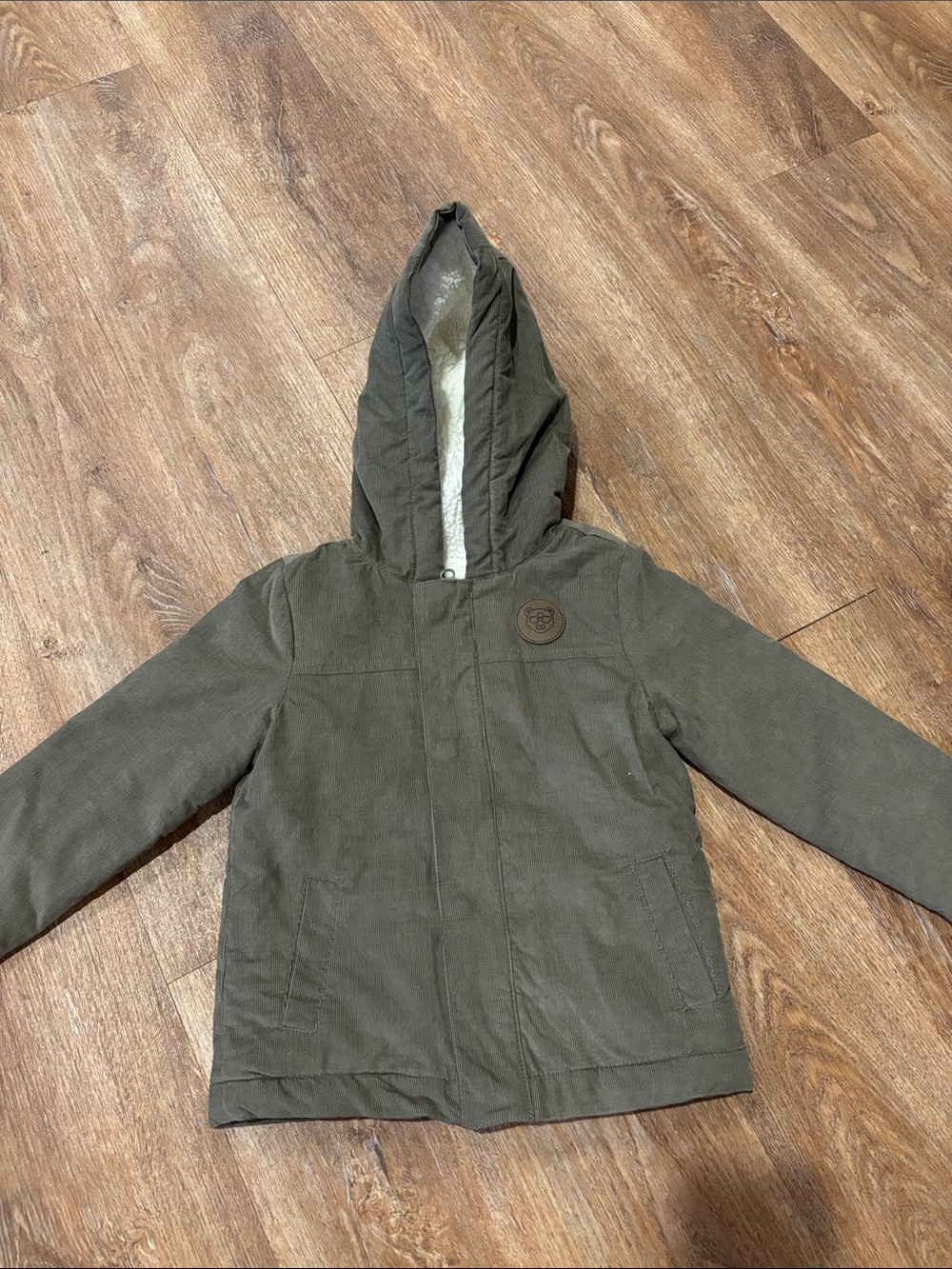 NWT Telluride Clothing Company Corduroy Hooded Jacket Olive Green Size Boys 3T